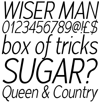 Adrianna Condensed Light Italic