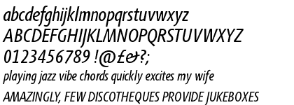 Agilita&trade; Com Condensed Italic