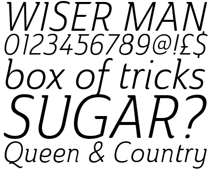 Ainslie Condensed Book Italic