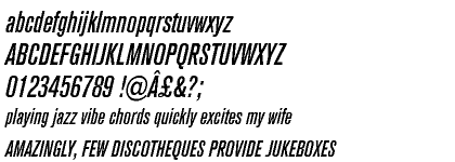 Akzidenz-Grotesk Medium Condensed Italic