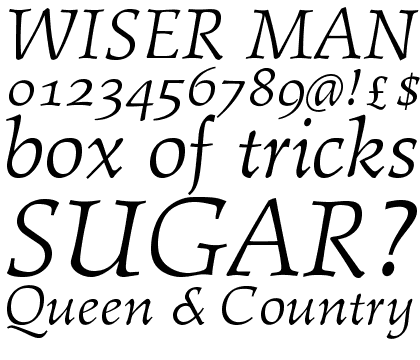 Amiti&eacute; Regular Italic