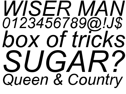 Arial&reg; Cyrillic Inclined