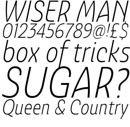 Ashemore Condensed Light Italic