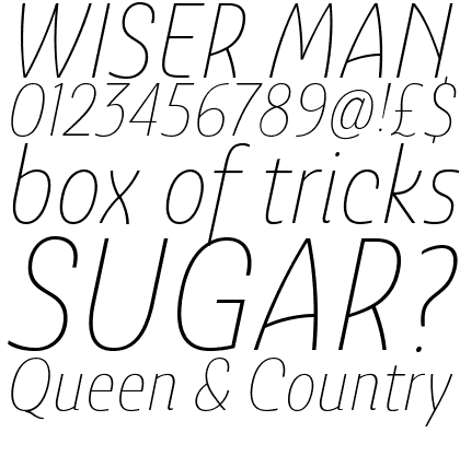 Ashemore Condensed Thin Italic