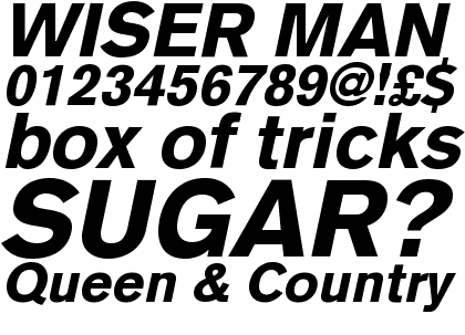 Basic Commercial&trade; Black Italic