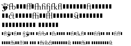 Baskerville 1757 Regular Ligatures