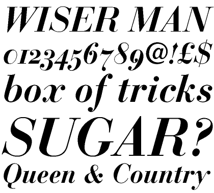 Bauer Bodoni&trade; Bold Italic OsF