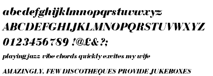 Bauer Bodoni CE Bold Italic