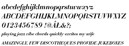 Bauer Bodoni CE Demi Bold Italic (D)