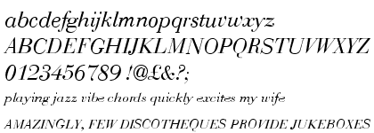 Bauer Bodoni CE Regular Italic