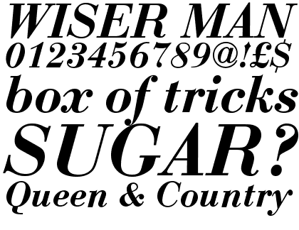 Bauer Bodoni Demi Bold Italic