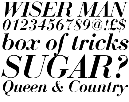 Bauer Bodoni Demi Bold Italic (D)