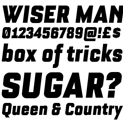 Bourgeois Heavy Condensed Italic