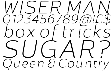 Brisko Sans Thin Italic