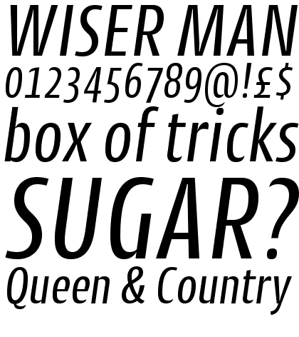 Cantiga Condensed Italic