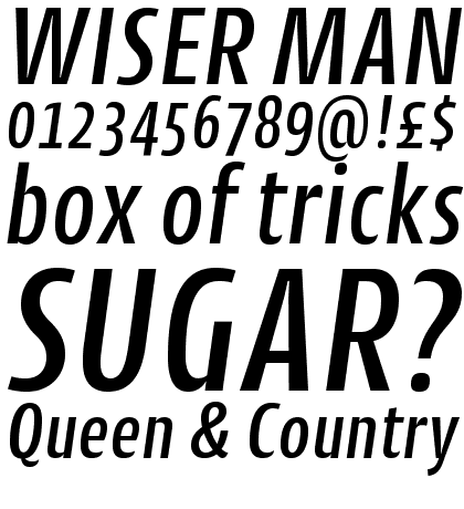 Cantiga Condensed Medium Italic