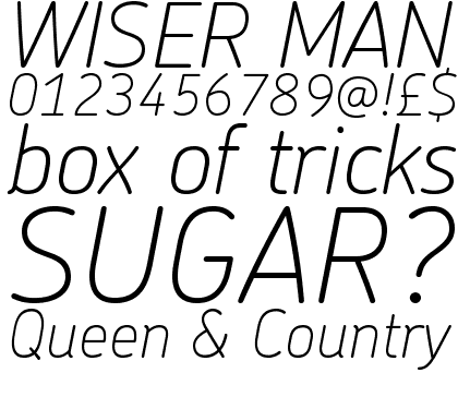 Chevin Pro Thin Italic