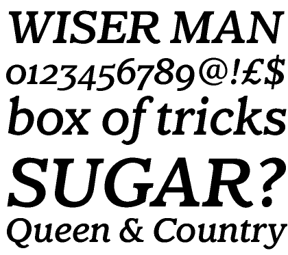 Claremont Medium Italic with Old Style Figures