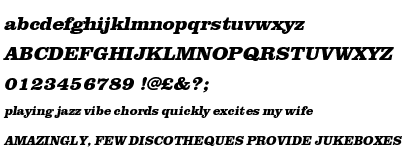 Clarendon URW Extra Bold Wide Oblique