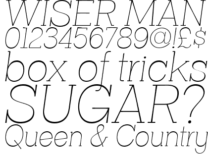 Clasica Slab Thin Italic