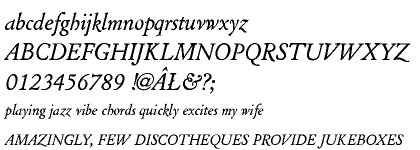 Cloister URW CE Regular Italic