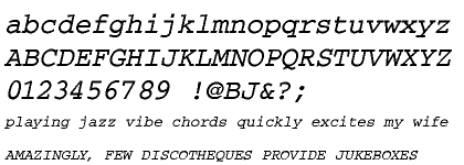 Courier M Cyrillic Bold Oblique