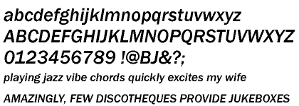 Franklin Gothic URW Cyrillic Medium Italic