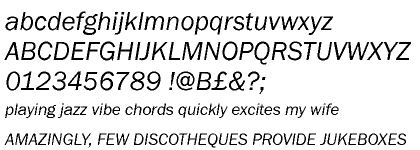 Franklin Gothic URW Greek Book Italic