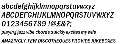 Franklin Gothic URW Medium Condensed Italic