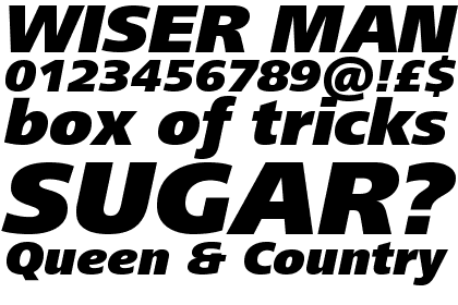 Frutiger&reg; Next W1G Black Italic