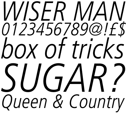 Frutiger&reg; Pro 48 Light Condensed Italic