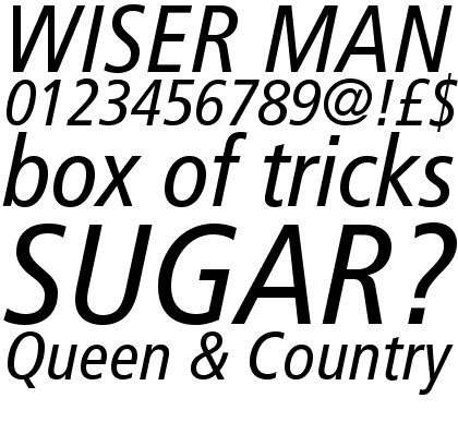 Frutiger&reg; Pro 58 Condensed Italic