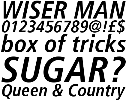 Frutiger&reg; Pro 68 Bold Condensed Italic