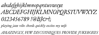 Garamond URW Cyrillic Regular Italic