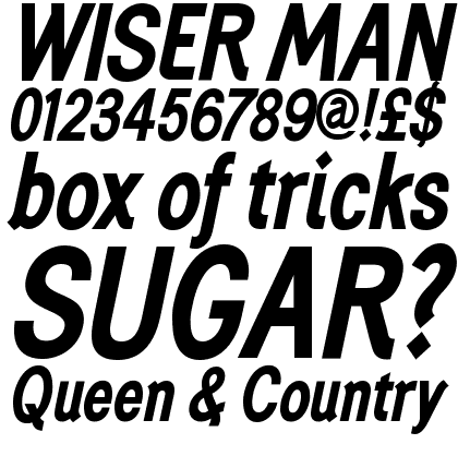 Generation Gothic Condensed Bold Italic