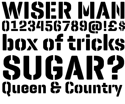 Geogrotesque Stencil Bold (A, B &amp; C)