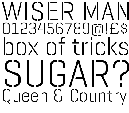 Geogrotesque Stencil Light (A, B &amp; C)