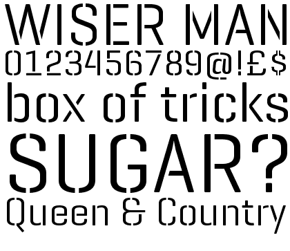 Geogrotesque Stencil Regular (A, B &amp; C)