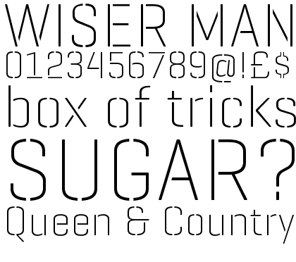 Geogrotesque Stencil UltraLight (A, B &amp; C)