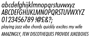 Graphicus DT Condensed Oblique