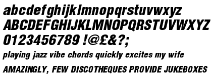 Helvetica&trade; Std Black Condensed Oblique