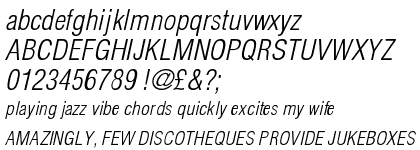 Helvetica&trade; Std Light Condensed Oblique