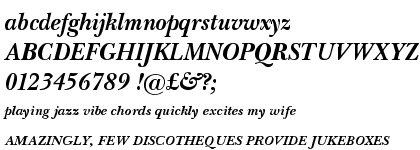 ITC New Baskerville Bold Italic