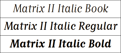 Matrix II Italic