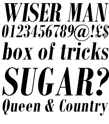 Monotype Bodoni Bold Condensed Italic