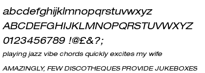 Neue Helvetica&trade; 53 Extended Oblique