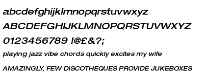 Neue Helvetica&trade; 63 Medium Extended Oblique