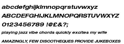 Neue Helvetica&trade; 73 Bold Extended Oblique