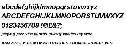 Neue Helvetica&trade; 76 Bold Italic