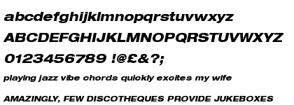 Neue Helvetica&trade; 83 Heavy Extended Oblique